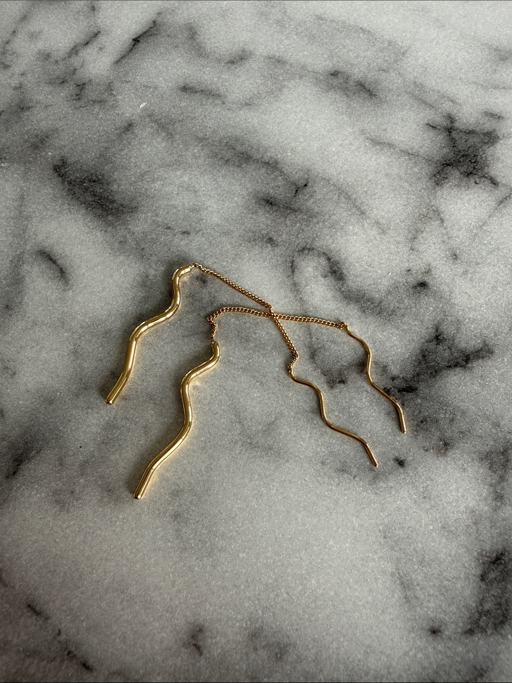 Jenny Bird Squiggle Threader Earrings